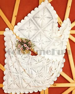 Knitting Pattern Baby Pram/Cot/Bed Cover/Blanket/Afghan/Throw. Leaf Design. DK - Picture 1 of 1