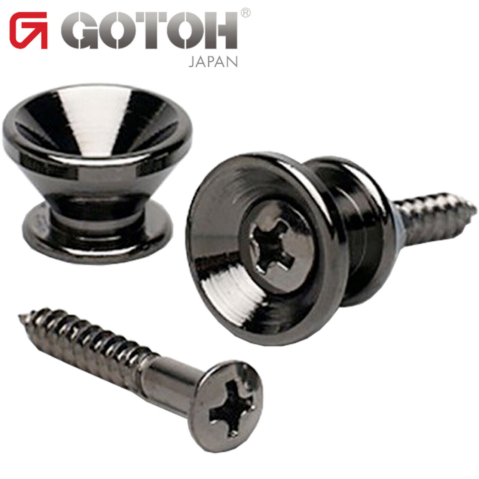 NEW Gotoh EP-B2 End Pins Strap Button for Fender® Guitar & Bass - COSMO BLACK. Available Now for $9.95