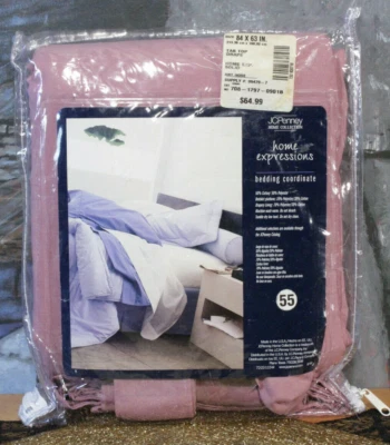 Panel de cortinas TabTop JCPenney Home Expression rosa antigua lisa 2 piezas forrado nuevo de stock Foto 1 de 4