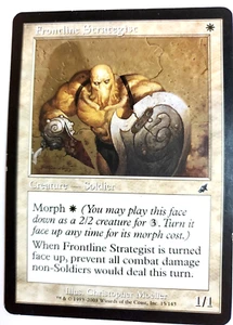 MTG Magic The Gathering Card Frontline Strategist Creature Soldier White Scourge - Picture 1 of 2