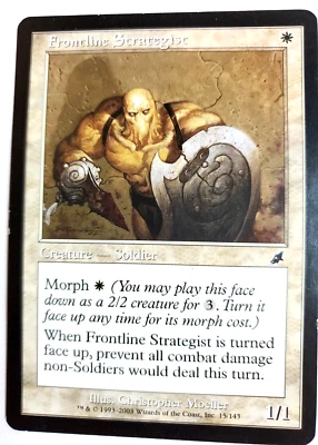 MTG Magic The Gathering Card Frontline Strategist Creature Soldier White Scourge - Image 1 of 2