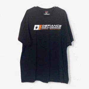 Harley-Davidson Men's Black Defiance Omaha NE T-Shirt Size 2XL Short Sleeve - Picture 1 of 2