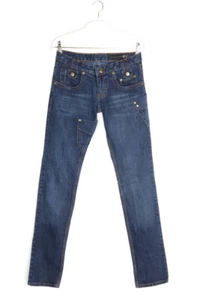 Just Cavalli corte recto usado look jeans Logo Patch W27 azul marino - Imagen 1 de 6