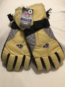 Los Angeles Rams Reebok Online Sideline Padded Embroidered Logo Gloves MEDIUM - Picture 1 of 3