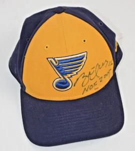 St. Louis Blues NHL Hat/Cap Brett Hull Signed/Autographed Blue Snapback New Era - Picture 1 of 10