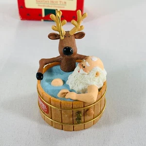 Vintage Hallmark Keepsake Santa's Hot Tub Christmas Ornament 1986 - Picture 1 of 11