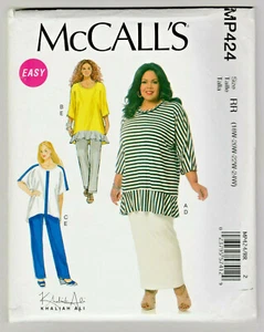 McCalls MP424-M7134 Women Top Pants 18W-20W-22W-24W Sewing Pattern UNCUT Plus Sz - Picture 1 of 2