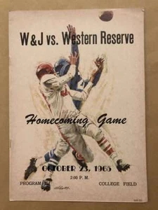Washington and Jefferson (PA) Western Reserve COLLEGE FOOTBALL PROGRAM - 1965 -  - Picture 1 of 1