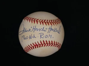 FRANK "HONDO" HOWARD SIGNED OFFICIAL NATIONAL LEAGUE BASEBALL W/ "1960 NL ROY" - Picture 1 of 2