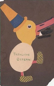 SWITZERLAND AN OLD HUMORISTIC EASTER USED CARD - 1927 - Picture 1 of 2