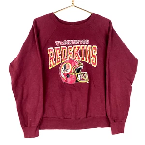 Vintage Washington Redskins Sweatshirt Crewneck Size Large Red Champion Nfl - Picture 1 of 4