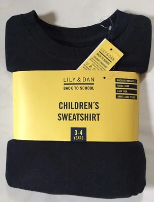 LILY & DAN Unisex Navy Blue School Sweatshirt