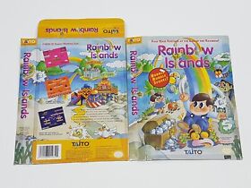 Rainbow Islands Nintendo NES caja de corte de alquiler SOLAMENTE *DAÑADA