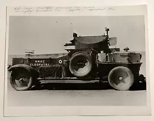 Timbrato da Rolls Royce, foto esercito britannico HMAC Cleopatra WWI auto corazzata scout - Foto 1 di 9