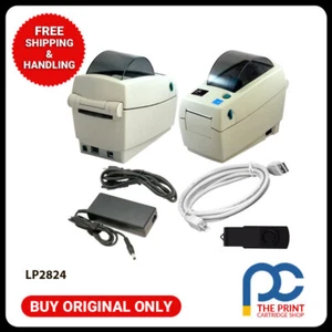 Zebra LP2824 Plus Thermal Label Printer Ethernet & USB, Power Supply, Driver - Picture 1 of 5