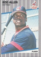 1989 Fleer Rod Allen 397 Indians