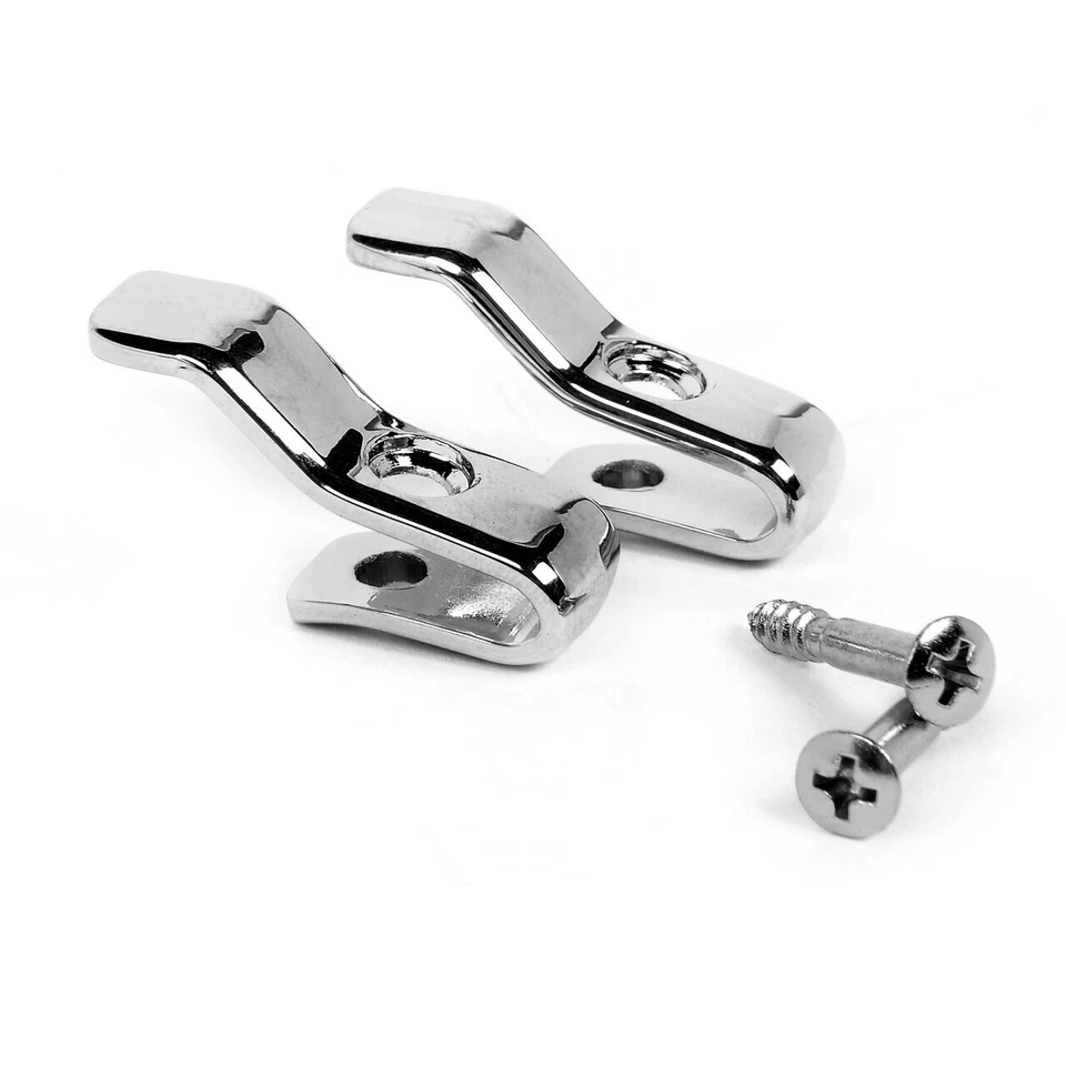 Pair Chrome Coat Hooks For 1964-1966 Fairlane, Falcon, Galaxie & Comet - Image 1 of 1