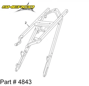 Sherco SEF450/500 2015 Genuino Sub Marco Solo Modelos - Totalmente Nuevo - 4843 - Imagen 1 de 1