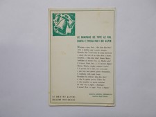 CARTOLINA VENETO BELLUNO CAMPANE ALPINI POESIA 1943