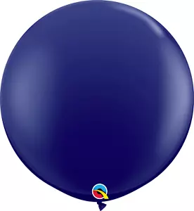 Qualatex Round Navy Latex Balloons - Picture 1 of 5