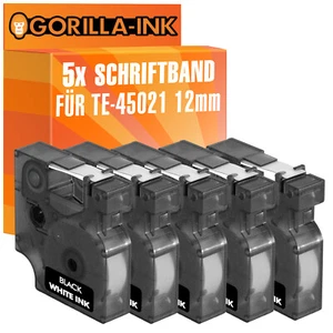 5x Schriftband für Dymo 45021 LabelManager 300 350 350D 360D 400 420P 450 450D - Afbeelding 1 van 2