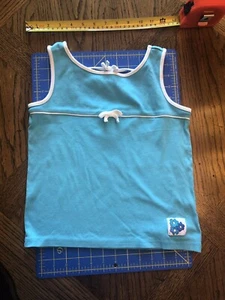 Gymboree Pool Party 9 Aqua Tie Tank Top Flowers Vintage 2005 - Picture 1 of 7