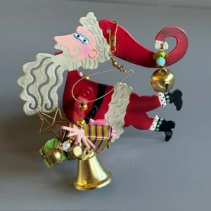 Decorazione natalizia Karen Rossi Silvestri voli fantasiosi metallo regalo Babbo Natale - Foto 1 di 4