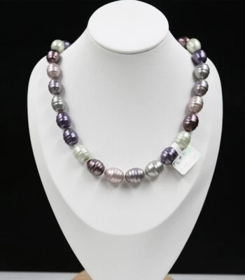 AAA++ LARGE FASHION COLOUR BAROQUE SHELL PEARL NECKLACE 18" - Image 1 of 2