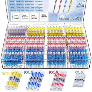 410Pcs Waterproof Solder Seal Sleeve Heat Shrink Wire Connectors Terminals kit - Picture 1 of 12