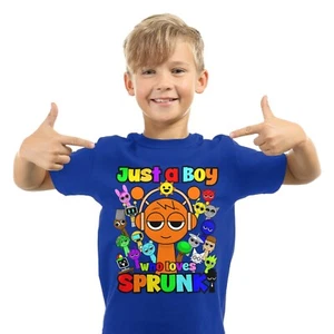 Sprunki Boys Oren Just a boy who loves Sprunki Boys T-Shirt - Picture 1 of 21