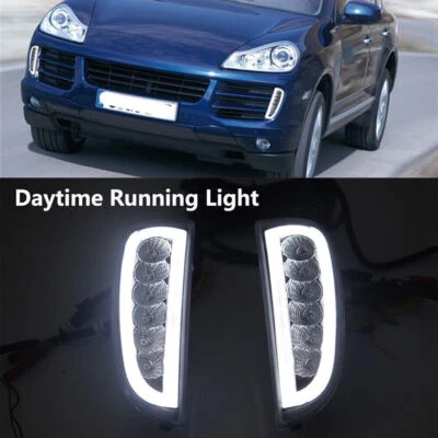 Para 2006-2010 Porsche Cayenne b LED luz de circulação diurna DRL lâmpada de sinalização de neblina  - Imagem 1 de 4