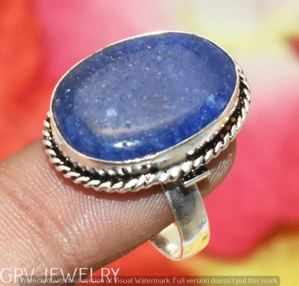 Blue Aventurine Gemstone Ring 925 Sterling Silver Overlay Us Size 7.5" U293-E107 - Image 1 of 1