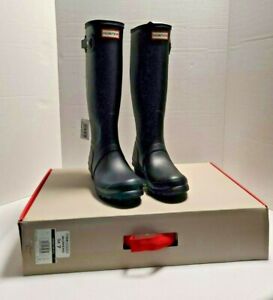 Hunter Boots Women's Original Tall Waterproof Rain Boot Matte Black Pick Size