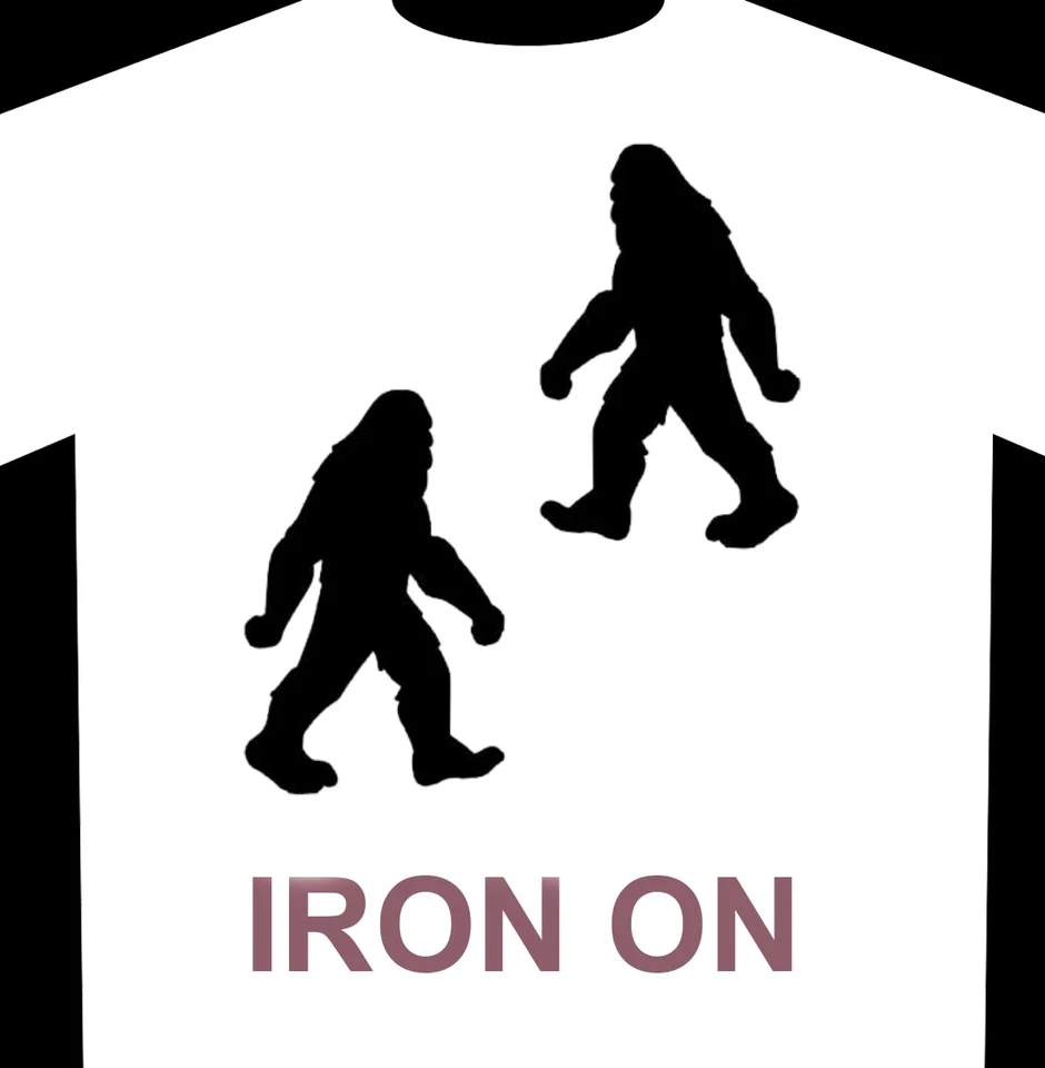Bigfoot Iron-Ons - Fabric Heat Transfer Graphic - Image 1 of 2