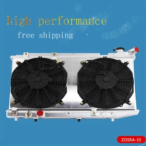 Fit Toyota Corolla AE92 AE93 1989-1994 Aluminum Radiator + Fan Shroud 1162 AT - Picture 1 of 8