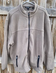 Solaris Fleece Jacket Full Zip Taupe Men's Sz 2XL - 100% Polyester - Picture 1 of 6