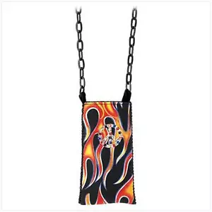 MP3 Case Necklace With Flame Design - Picture 1 of 1