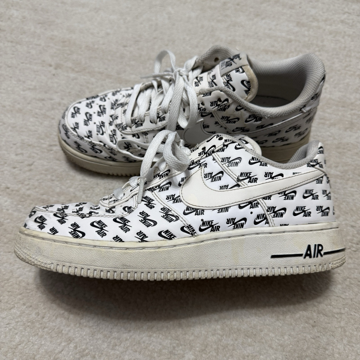 Nike Air Force 1 07 QS Low All Over Logo White for Sale Nike Air Force 1 07 QS Low All Over Logo White for Sale