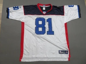 Buffalo Bills Football Jersey Mens 2XL White Navy Red NFL Terrell Owens Reebok - Picture 1 of 6