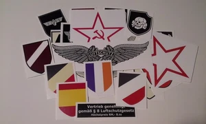 21 Pcs WWII Helmet Decal set - Picture 1 of 4