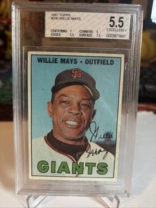 1967 TOPPS #200 WILLIE MAYS GIANTS HOF BVG 5,5 - Foto 1 di 2