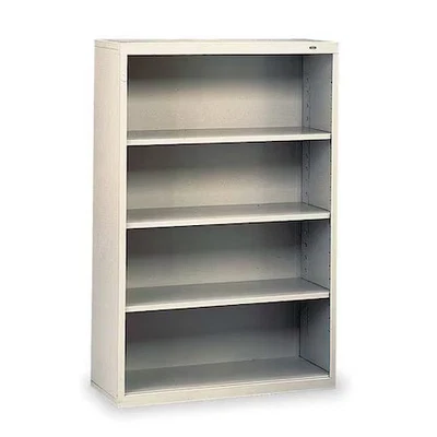 Tennsco B-53Lg 4-Shelf Stationary Bookcase, 52"X34-1/2" Light Gray - Image 1 of 4