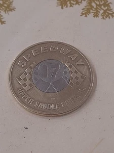 UPPER SADDLE RIVER N.J., SPEEDWAY 17 VINTAGE, DOUBLE-SIDED AMUSEMENT TOKEN - Picture 1 of 5