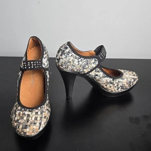 Tacones de plataforma tejidos Bernie Mev para mujer talla US 7 - Imagen 1 de 5