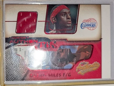 2001-02 Fleer Authentix Jersey Authentix Ripped Darius Miles #JA-DM - Image 1 of 4
