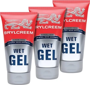 BRYLCREEM Wet Gel Strong Hold Men's Hair Styling 3 Pack - Picture 1 of 3