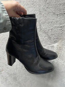 Botines Mujer GRIGIARANCIO 7.5 Negros Hechos en Italia Cuero Elegante Oficina - Imagen 1 de 9