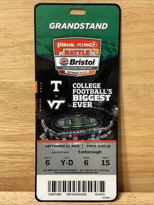 2016 Battle At Bristol Tennessee Vs. Virginia Tech Football Ticket - Picture 1 of 3