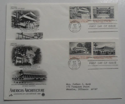 STAMPMART : USA 1982 SC#2019-2022 AMERICAN ARCHITECTURE 2 ARTCRAFT CACHET FDC - Image 1 of 3