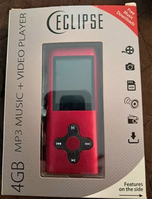 Eclipse 180G2 Series 4GB RED MP3 Music/Video Player FM Radio Camera & Camcorder - Image 1 of 4